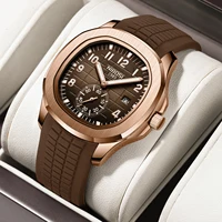 NIBOSI montre de luxe affaires 30ATM étanche mâle horloge lumineuse Date en acier inoxydable carré Quartz hommes montres reloj hombre 1