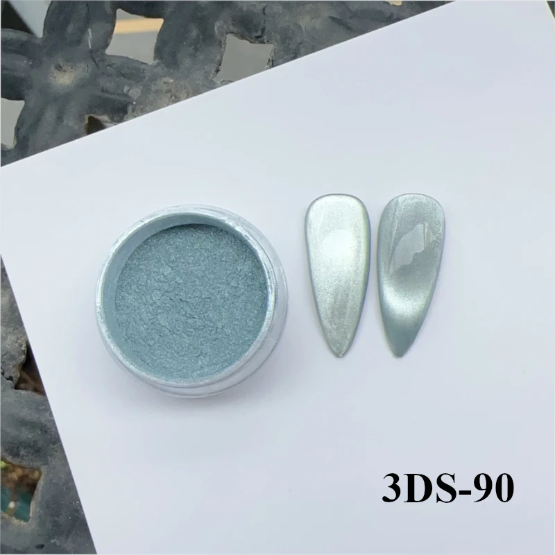 BOKO New Silver White Cat Eye Magnetic Powder Glitter 9D Magnetic Effect for Nail Art Gel Nail Polish