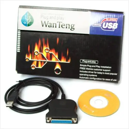 DB25 병렬 프린터 케이블 USB 2.0 호환 휴대용 포토 프린터용 양방향 기계 커넥터