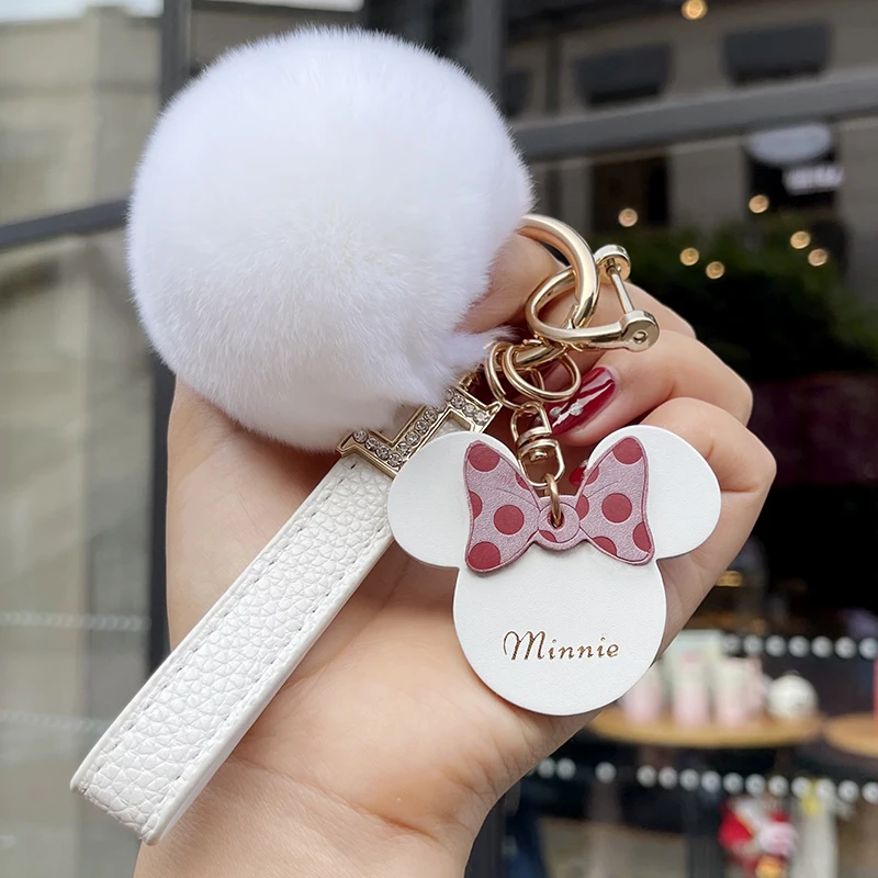 Creative Plush Keychain Pendant Female Fashion Cute Cartoon Car Keychain Ladies Backpack Ornament Bag Pendant Couple Gift 2