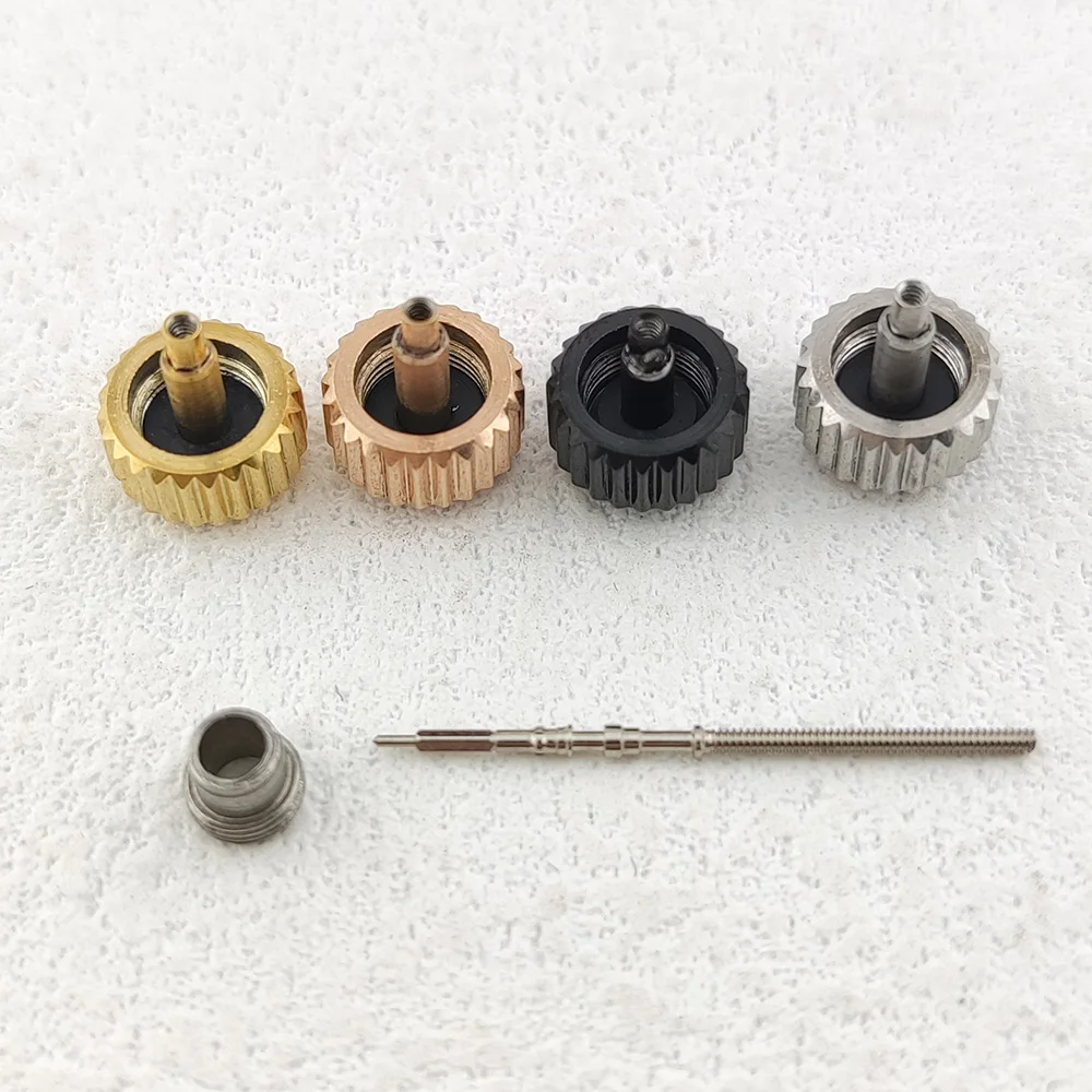 Stainless Steel Watch Crown - Silver, Black, Rose Gold Replacement Parts