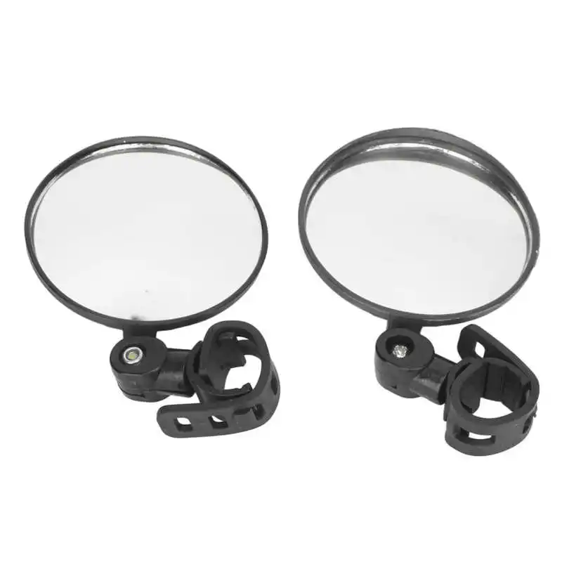 2pcs/set Bike Rear View Mirror 8cm Adjustable Wide Angle Round Scooter Rearview Mirror Universal for Wheelchair Bicycle 4