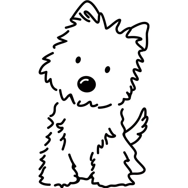 Cute Animal Dog Mirror Stickers Home Door Window Glass Waterproof Decoration Anti-collision Decals Children's Room Decoration