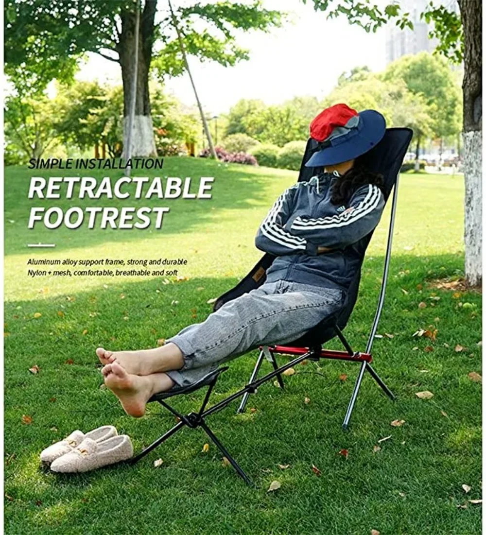 Portable Folding Footrest Leg Rest Camping Chair Kit
