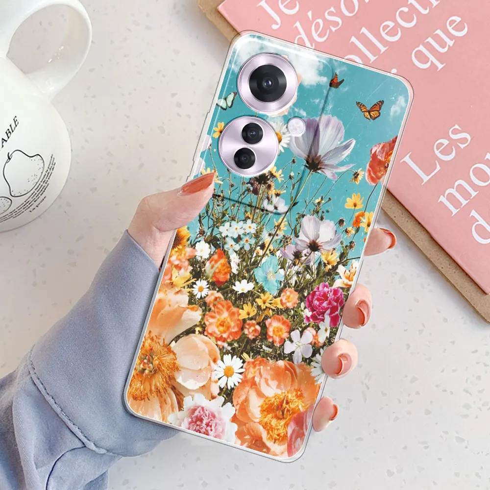 Shockproof Clear Soft Silicone Phone Case for OPPO Reno11 F 5G and Oppo F25 Pro 5G