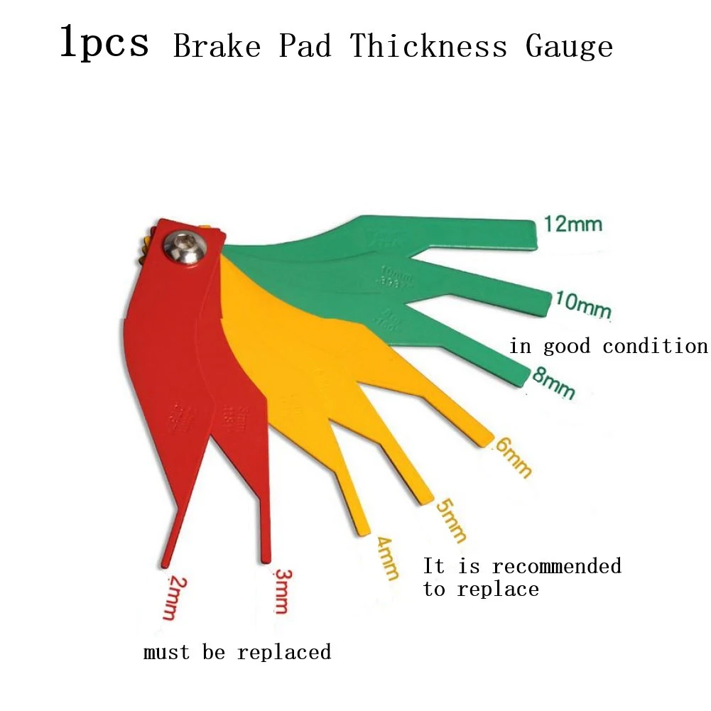 8 In 1 Brake Pad Measuring Tool Gauge Feeler Tester Scale Lining Wear Meter Brake Pad Depth Measure  Car 8 in 1 brake pad measuring tool gauge feeler tester scale lining wear meter brake pad depth measure car