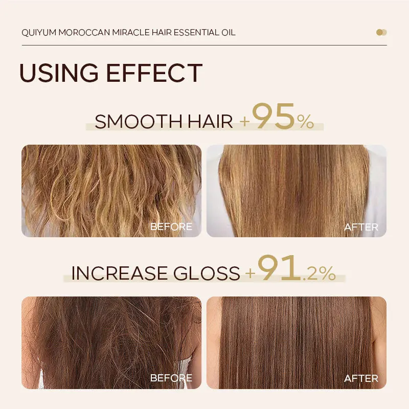 Hair Care Oil Moroccan Pure Argan Hair Essential Oil for Dry Types Multi-functional Care Products 100ML
