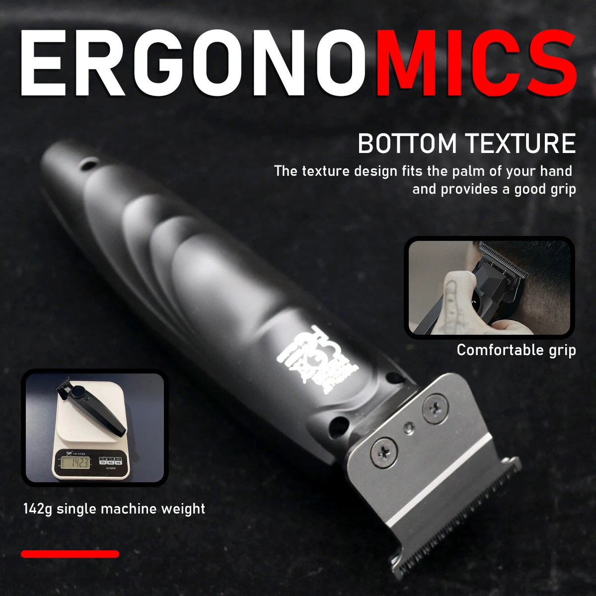 Description Picture 6 of item7500RPM 137 Professional Hair Trimmer Electric Clipper DLC Ceramic Blade Salon Finisher Machine for Man Barber