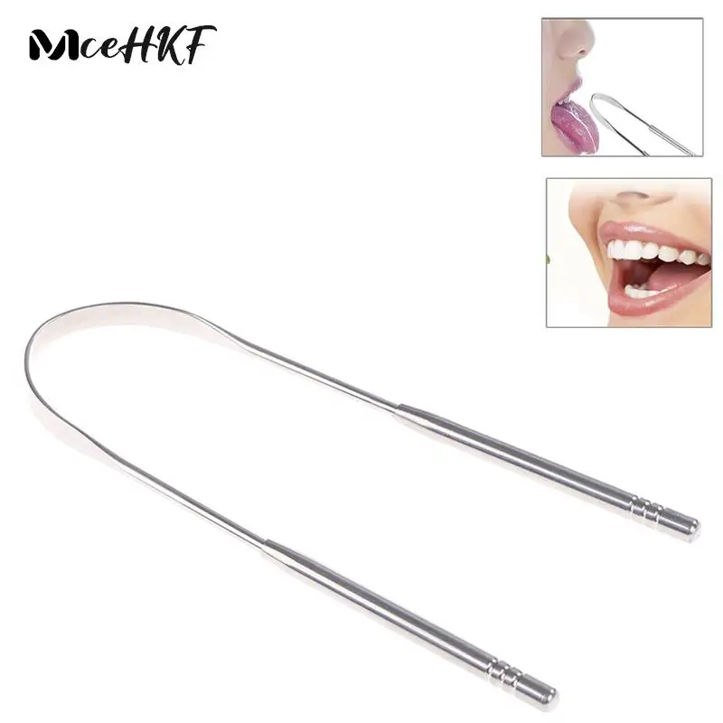 

Tongue Scraper Cleaner High Quality Stainless Steel Fresh Breath Cleaning Coated Tongue Toothbrush Oral Hygiene Care Tools