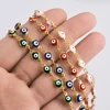 Blue Red Evil Eye Bracelet Stainless Steel Bead Lucky Turkish eye Jewelry For Women Simple Adjustable 2