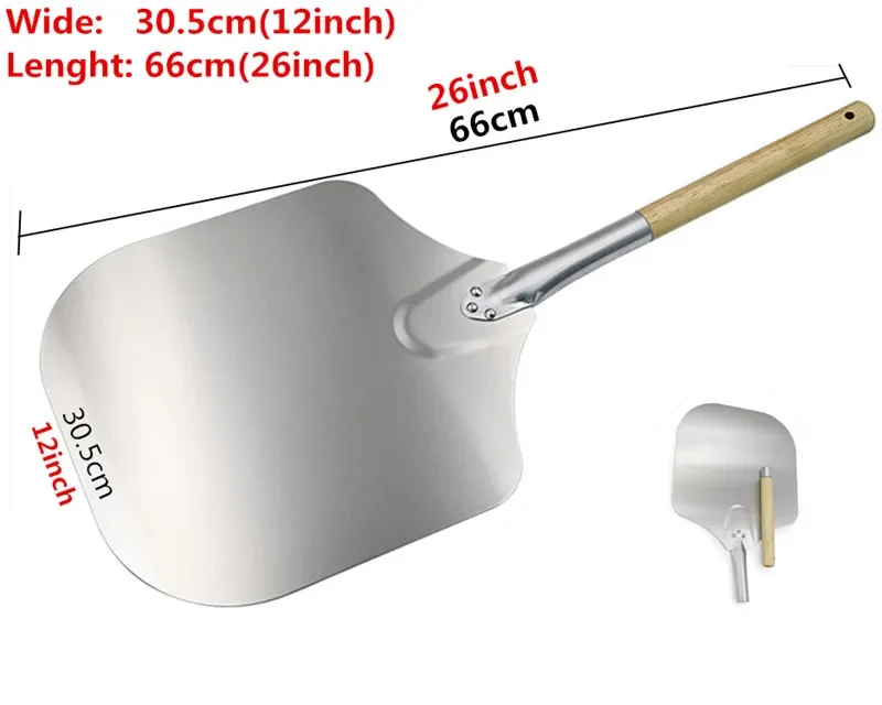 Aluminum Pizza Shovel with Wooden Handle Pala Cake Baking Tools Accessory Pizza Knife Cheese Cutter Peels Shovel 56 58 66 cm pizza cutter,pizza peel,pizza bakeware,cake cutter,pizza knife