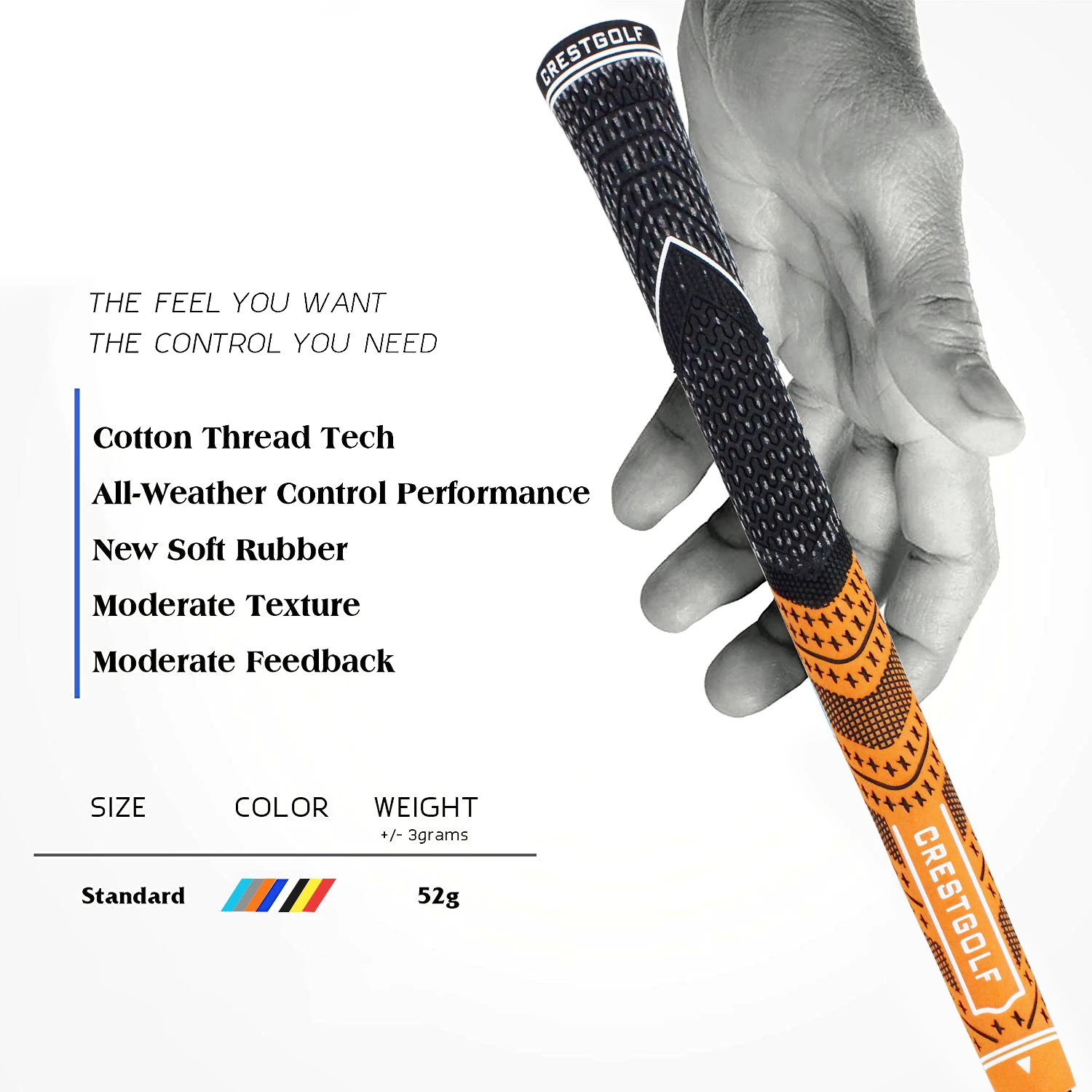 Golf Grips 13pcs Pack Standard Size Carbon Yarn