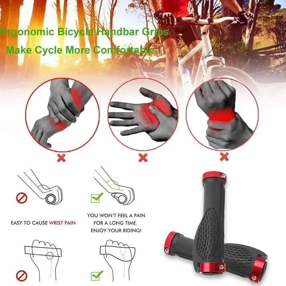 Ergonomic Non Slip Rubber Bicycle Handles for Mountain Bikes