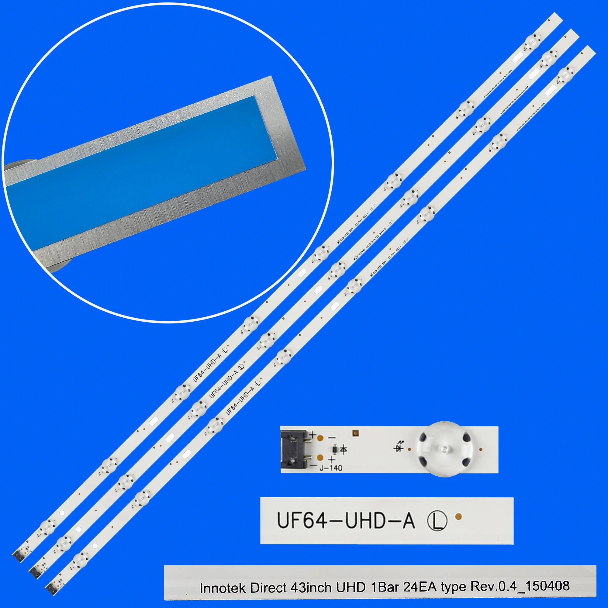 Светодиодная лента подсветки для 43UH6030 43UF6400 43LH60FHD 43UF6407 43UH610V 43UH619V 43UH603V 43uh6100 43uh600 43uh6000 HC430DGN-SLNX1