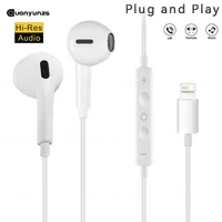 Wired Earphones Type c Earbuds for Apple Lightning Headphones with Line Iphone 5 6 8 7 Plus X XS MAX XR 10 11 12 13 14 Pro 15 16