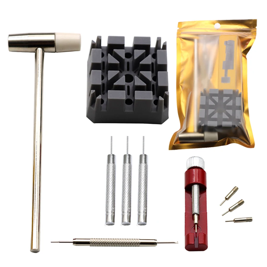 시계 수리 도구, 10 in 1 시계줄 제거 도구 세트, 시계 체인 조절기