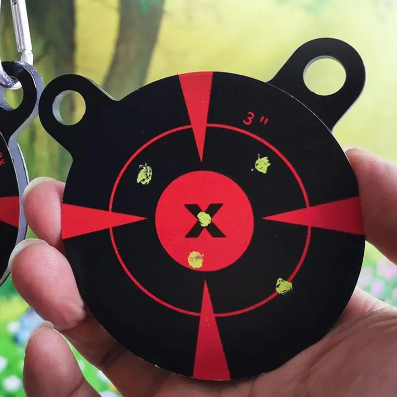 portable tree-inserting panda head thick target Slingshot practice target metal shooting training ccessory hooks random