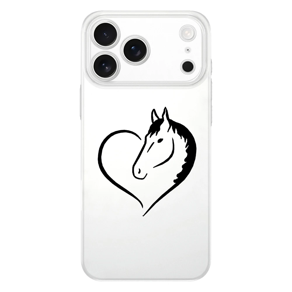 Horse Art Soft Clear TPU Phone Case - Easter Edition Cover Protection