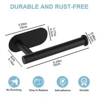 สแตนเลสที่ใส่กระดาษชําระ Tissue Hanger กาวกระดาษชําระขาตั้งกระดาษผ้าเช็ดตัวผู้ถือกันน้ําอุปกรณ์ห้องน้ํา 2