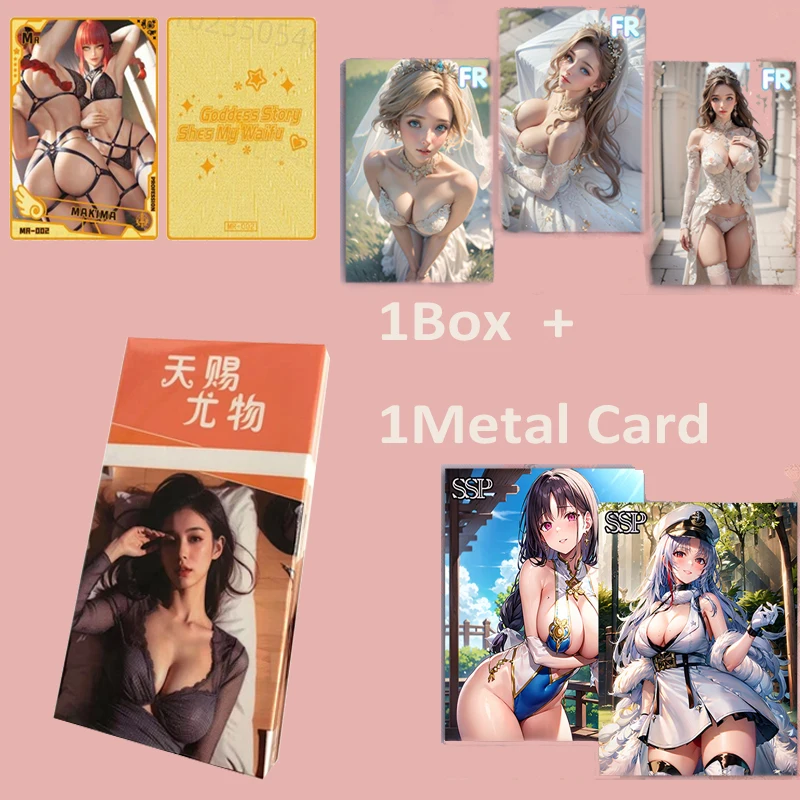 Коллекционные карты с изображением богини, красивые привлекательные карты с героями аниме, игровые карты, бустер-коробка, подарки на день рождения