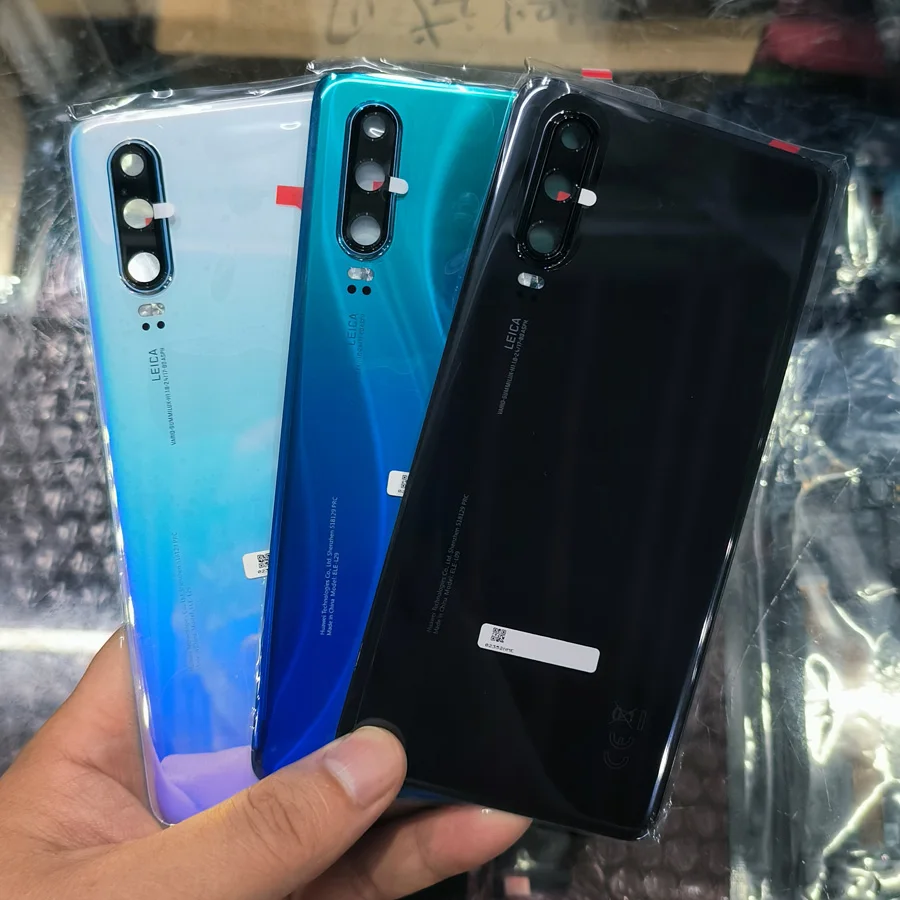 

Оригинальная Крышка батарейного отсека для Huawei P30 Pro, Задняя стеклянная дверь P30, задняя панель, Сменный Чехол с объективом камеры