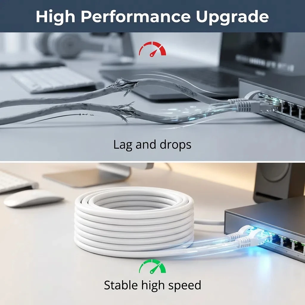 CAT6 Rj45 이더넷 케이블 UTP 와이어 인터넷 리드 코드 라우터 컴퓨터 케이블 1000Mbps 네트워크 코드 0.5/1/2/3/5/10/15/20/30/50M