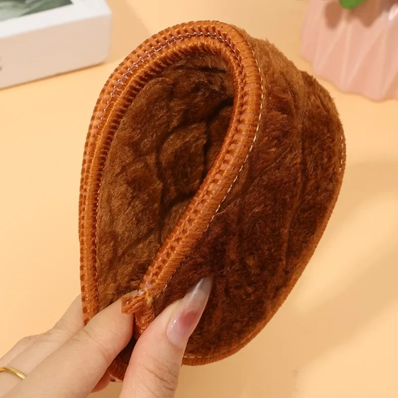 1-3pairs Alpaca Wool Winter Warm Insoles Men Plush Thermal Comfortable Breathable Sweat Absorption Thick Cotton Embossed Insole