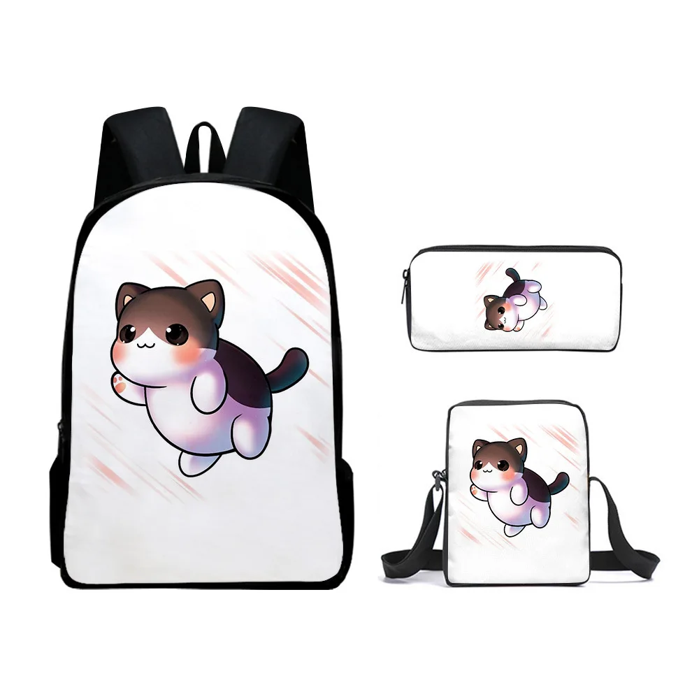 Classic Popular Trendy aphmau 3D Print 3pcs/Set pupil School Bags Laptop Daypack Backpack Inclined shoulder bag Pencil Case