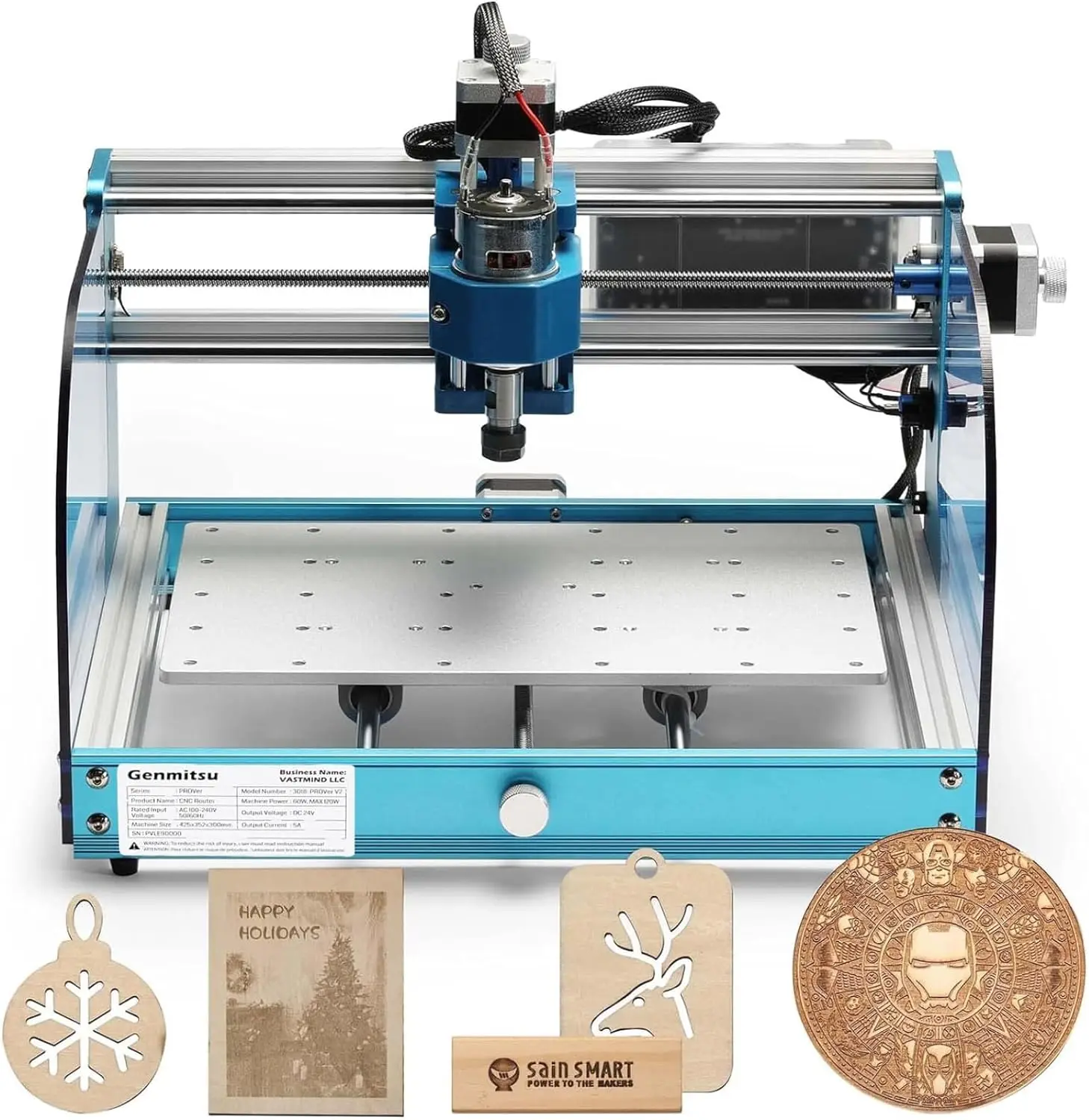 

Genmitsu 3018-PROVer V2 CNC Milling Machine, Desktop CNC for Beginner with Limit Switches & Emergency-Stop,