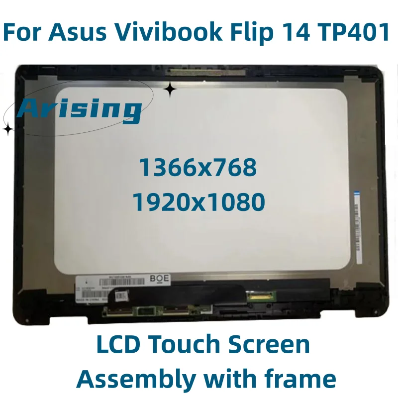 Per Asus Vivobook Flip 14 Tp401 Tp401C Tp401Ca Tp401N Tp401M Tp401U Tp401Na Tp401Ma Matrix Touch Assembly 14 ''Schermo Led Lcd
