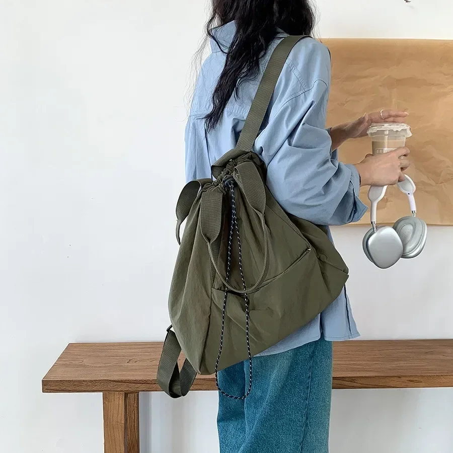 

Backpack Fashion Women Shoulder Capacity Nylon Two Causal Bag Travel Type Commuter Large School Korean
