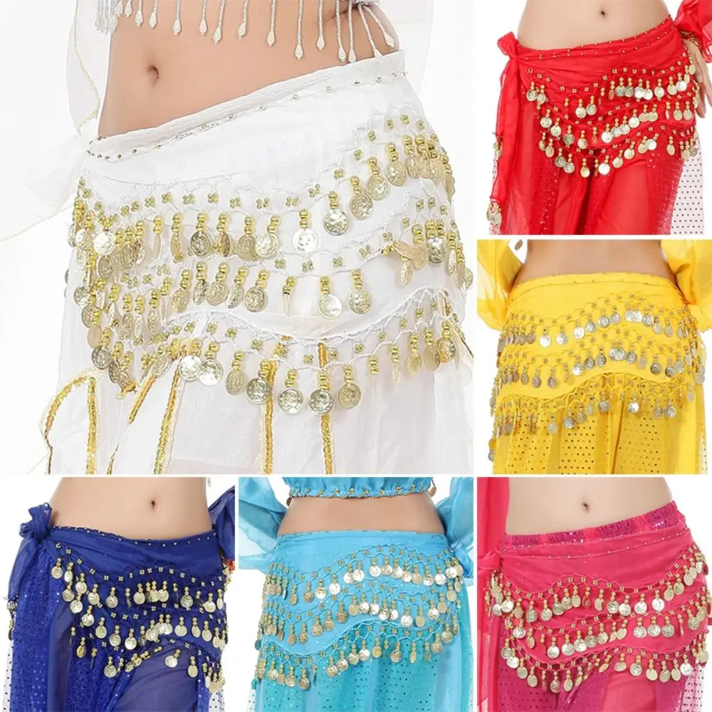 

Thailand/India/Arab Dancer Skirt Women Sexy Belly Dance Hip Scarf Wrap Belt Dancer Skirt Female Show Sequins Tassels Costumes