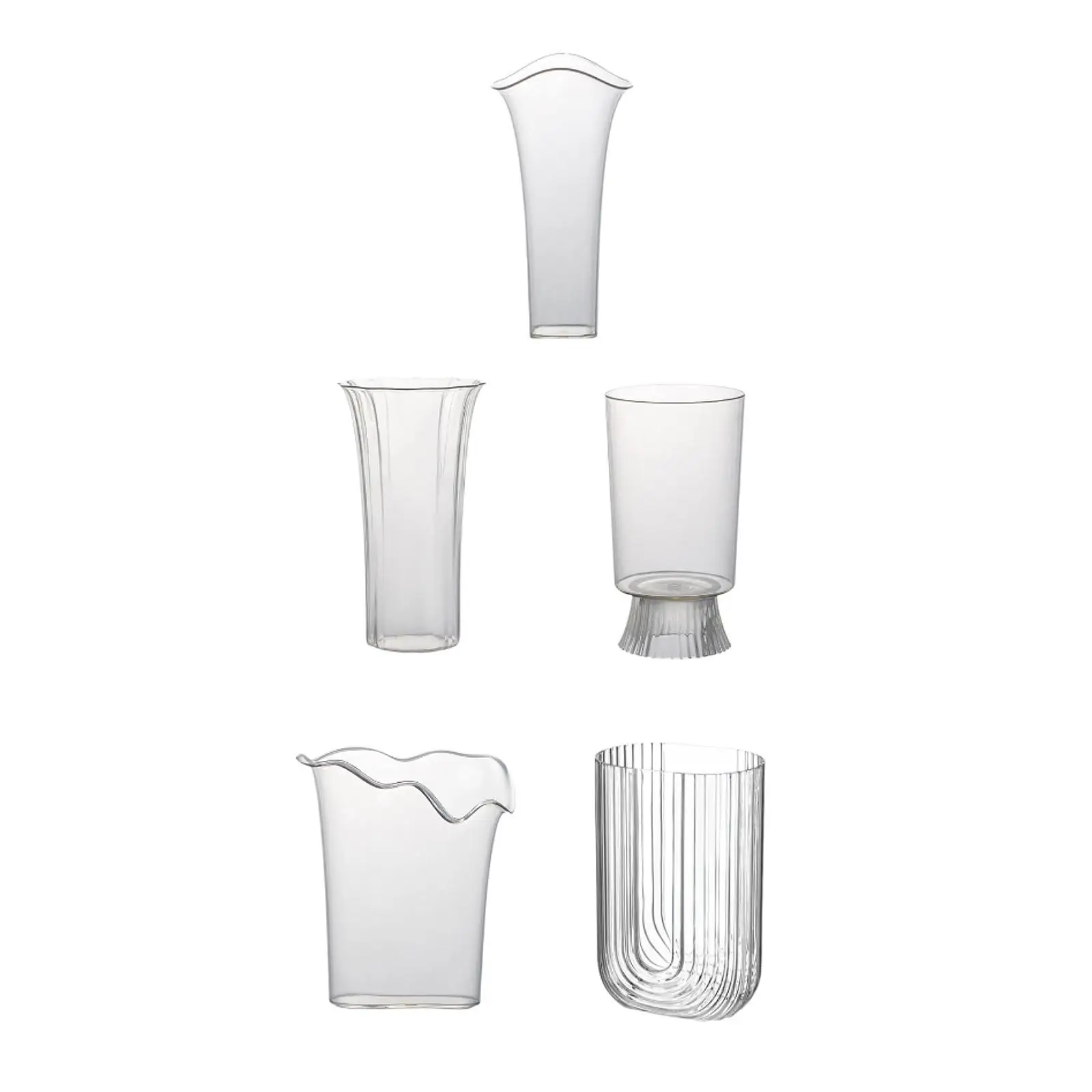 Clear Vase for Flowers Non Breakable Bouquet Vase for Wedding Desktop Indoor