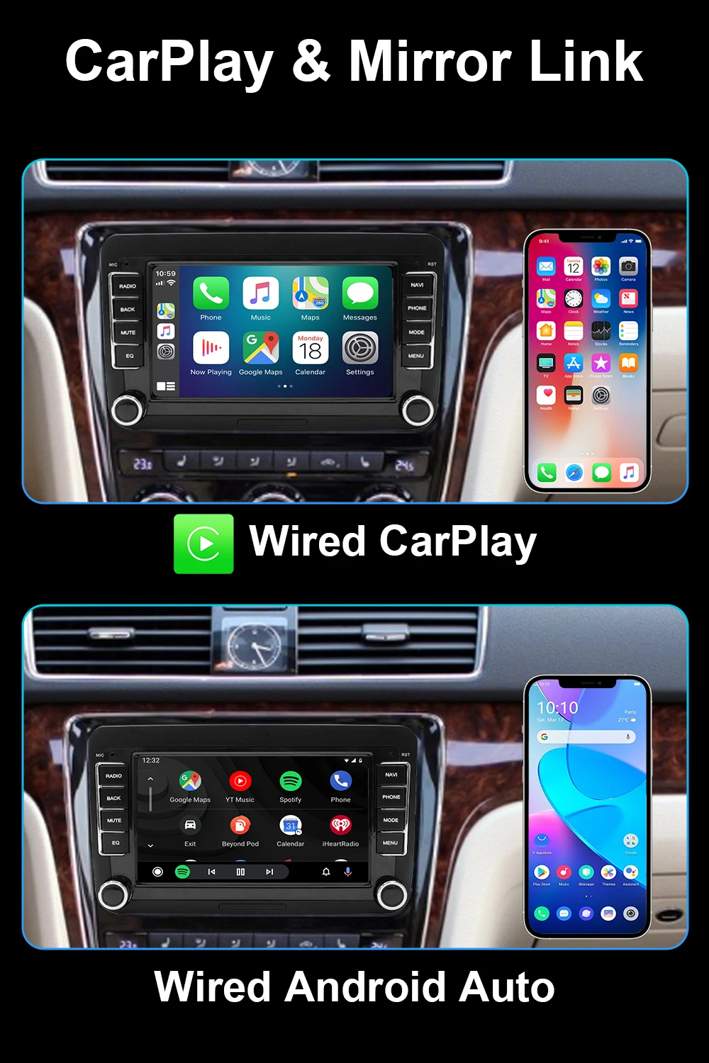 Android Car Radio DVD Player For VW Volkswagen Golf Polo Caddy Touch Screen Car