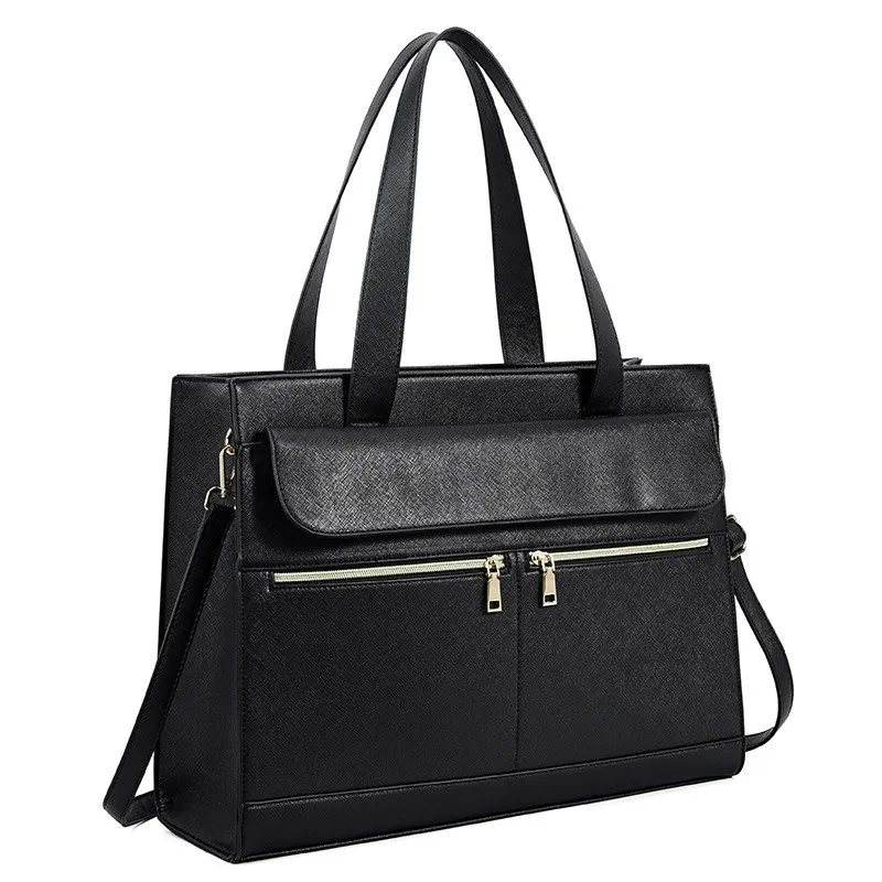 Borsa per Laptop di Grande Capacità, Valigetta da Lavoro, Borsa a Tracolla per Viaggi e Pendolarismo con Manico Superiore