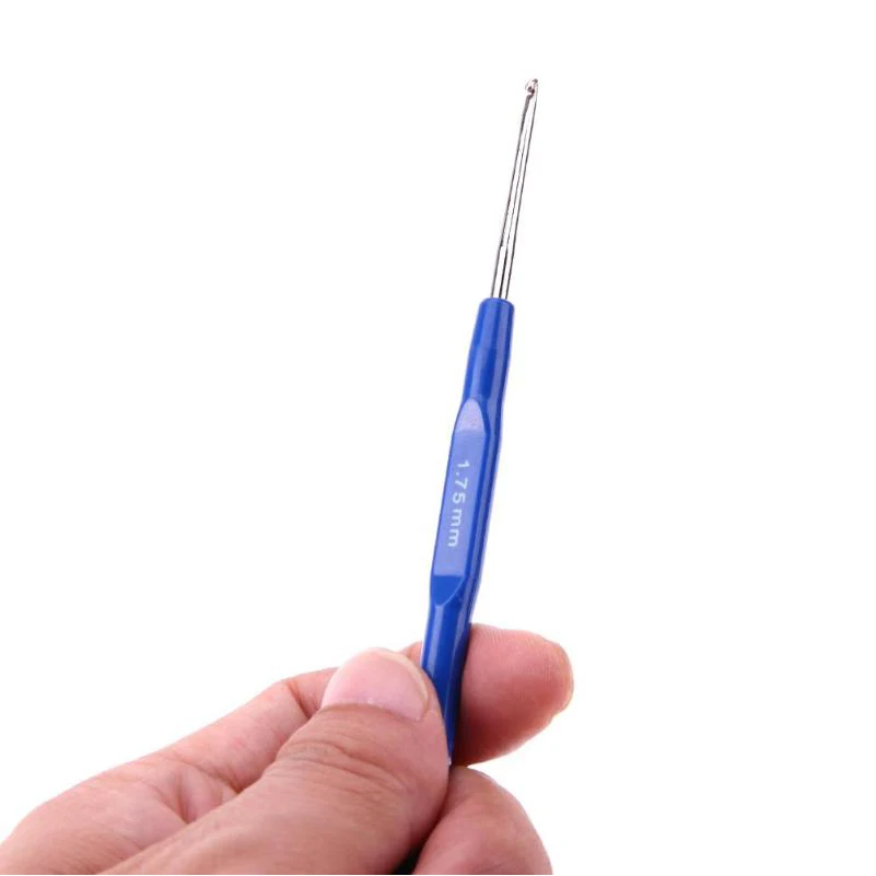 금속 크로셰 후크 레이스 뜨개질 바늘, DIY 수공예, 작은 크로셰, 고급 양모 뜨개질 바늘, 0.6-1.75mm, 세트당 8 개
