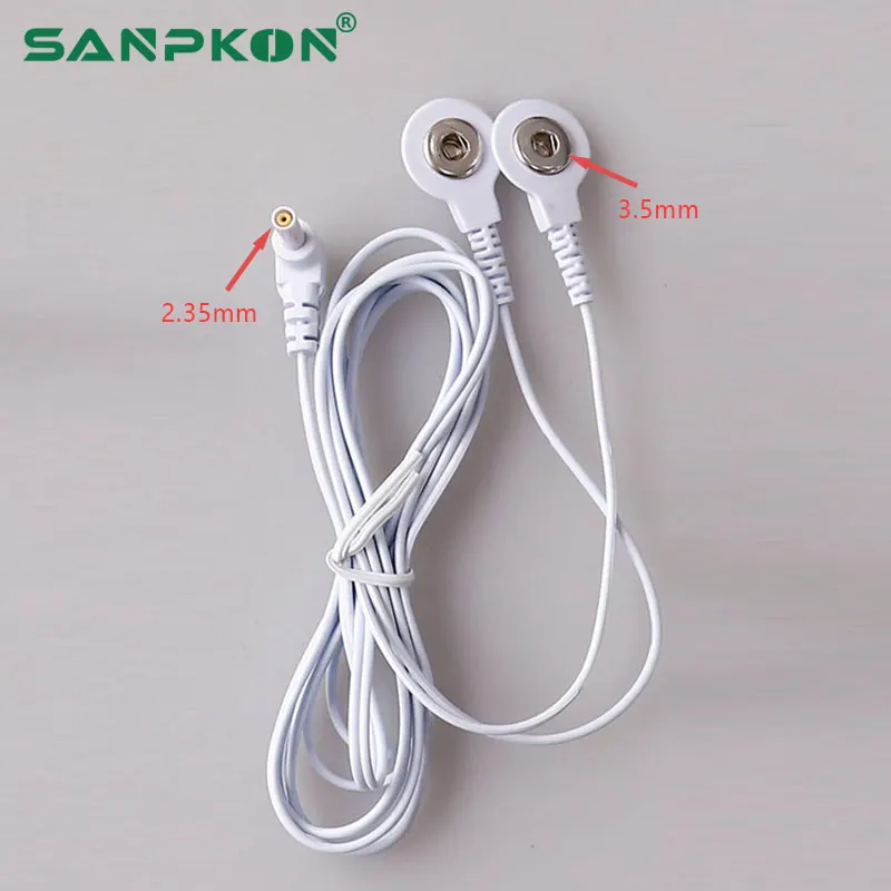 

2 Way 2.35mm Plug Electrode Wire for Electrode Pads Tens Unit EMS Massager Electrical Muscle Stimulator Electrode Cable Line