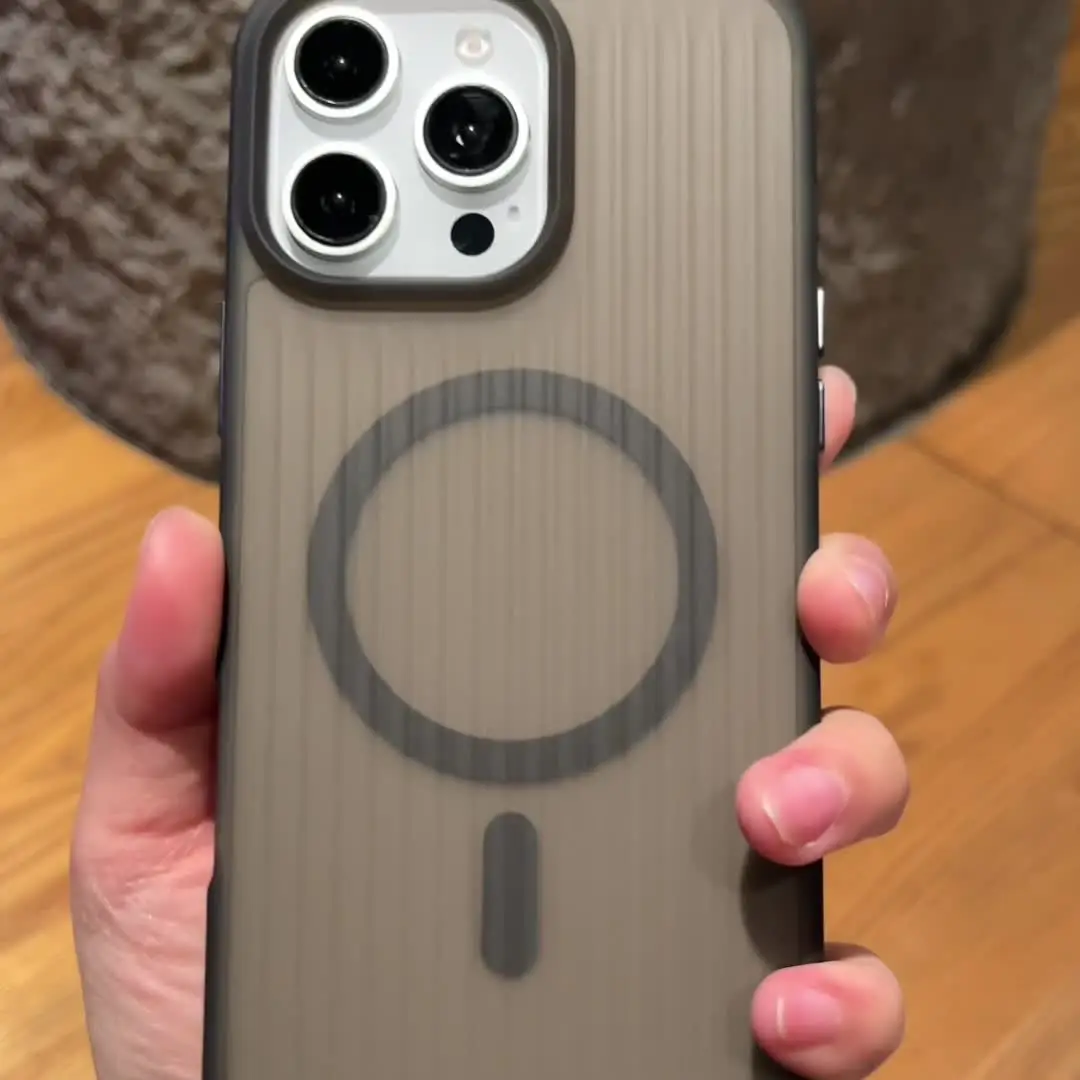Матовый жесткий чехол с гофрированной текстурой для iPhone 16 15 14 13 12 11 Pro Max чехлы Magsafe