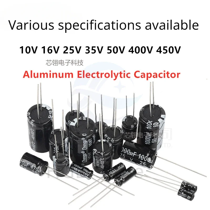 Elektrolytkondensator-Sortiment – 10 Stück 100 µF / 450 V, Radial-Bauform, Für Elektronik-Projekte