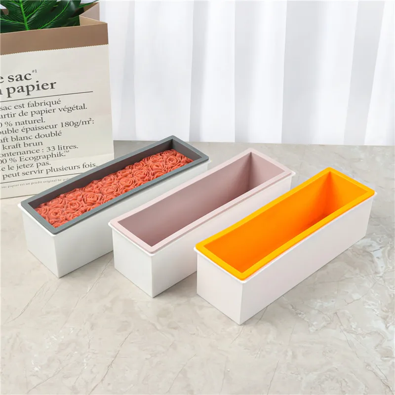 Soap Mold Rectangle Silicone Flexible Liner DIY Cake Toast Loaf Baking Supplies Handcraft Soap Making Mould silicone mold,soap molds