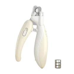 Illuminated Pet Nail Clippers - Precision Grooming Scissors for Dogs, Cats, and Small Animals (Kaki LED)