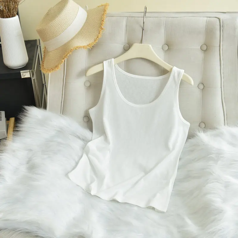 ตัวเลือกสินค้า เสื้อ Tank Top ผ้าฝ้ายลินิน ใส่สบาย ดีไซน์เรียบหรู