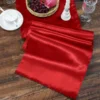 30cmx275cm Satin Table Runner Banquet Wedding Silk Ribbon Table Flags for Party Supply  Decoration Table Cover RunnerTablecloth 6