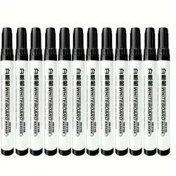 12 - Pack Assorted Ink Erasable Whiteboard Marker Set (12pcs black)