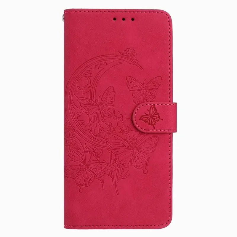 Moon Butterfly Design Phone Wallet Cover