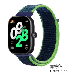 Sports Nylon Loop Strap - Breathable Bracelet Wristband Accessories for Redmi Watch 6 5 4 (Lime Colos)