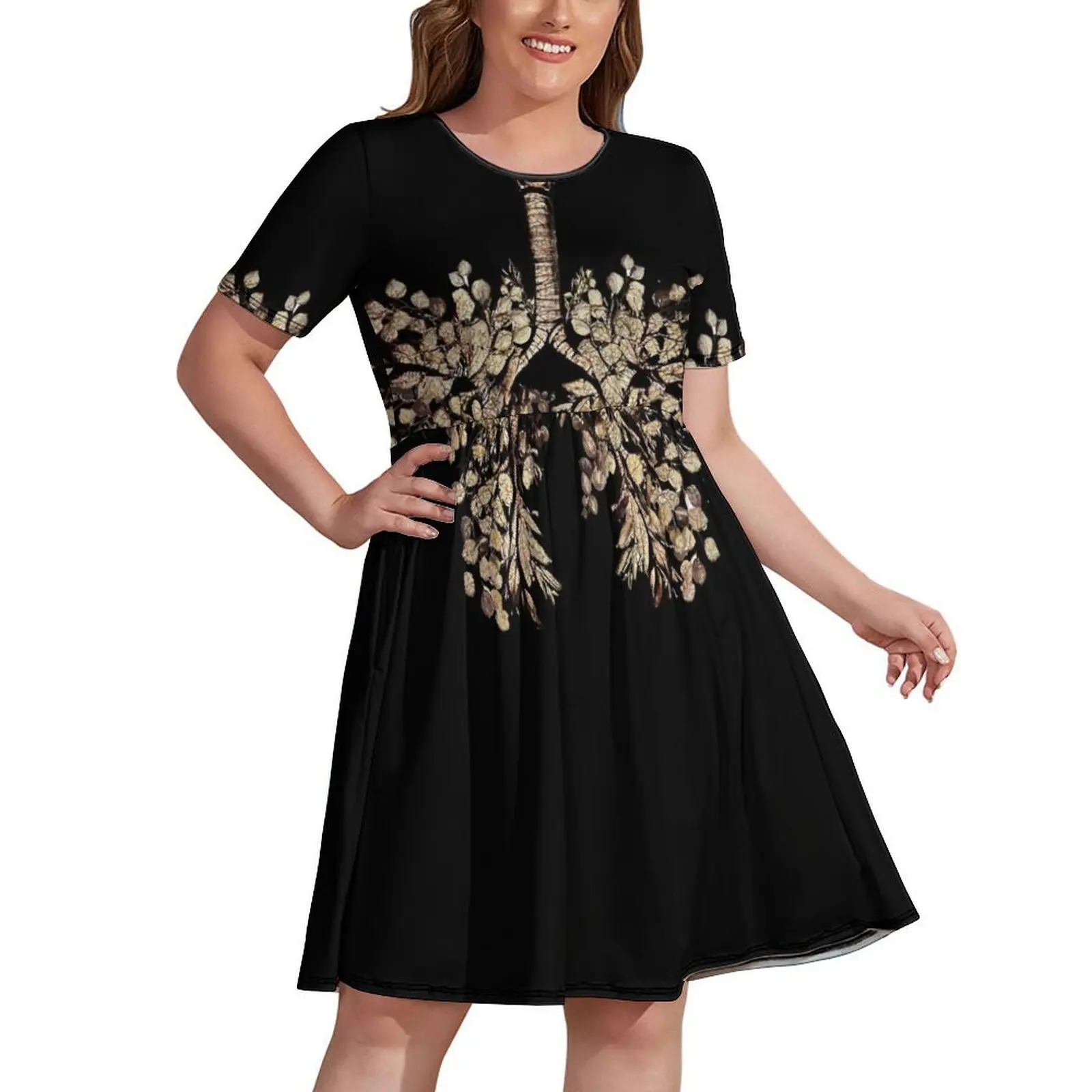 

Lungs with leaves, organs, respiratory, botanical lungs, lung cancer awareness Dress summer dresses summer women's dress 2024