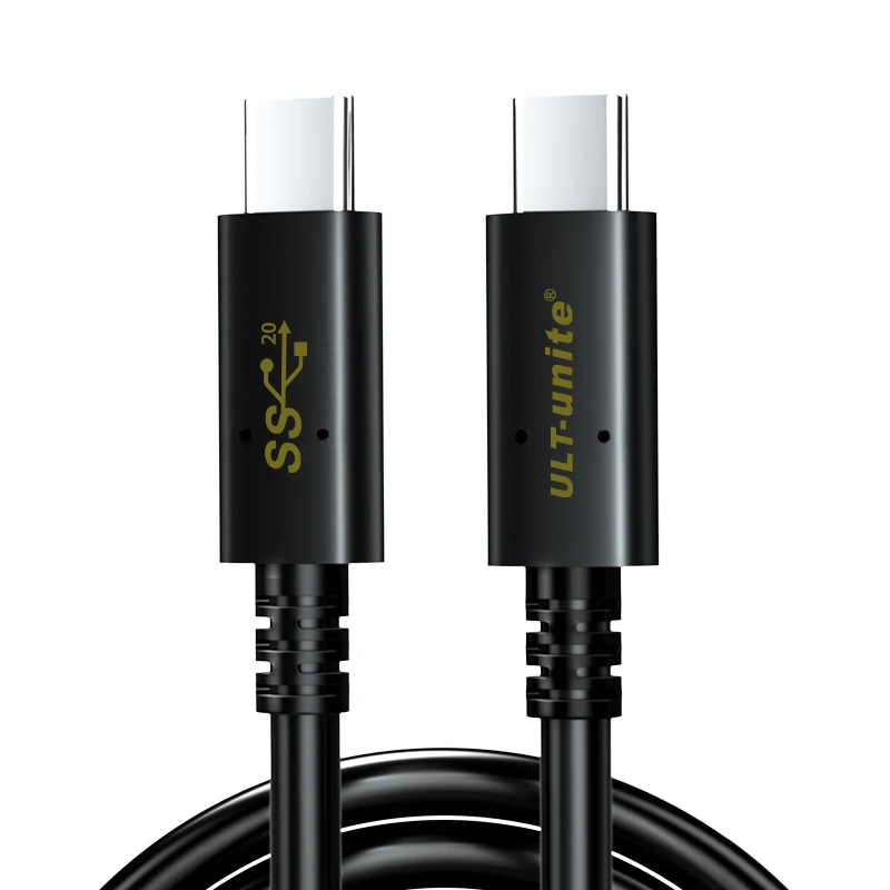 USB Cable USB 3.2 Gen 2 Type C to C 20Gbps 4K UHD PD100W Fast Charging Data for MacBook Pro iPad Pro Galaxy S20