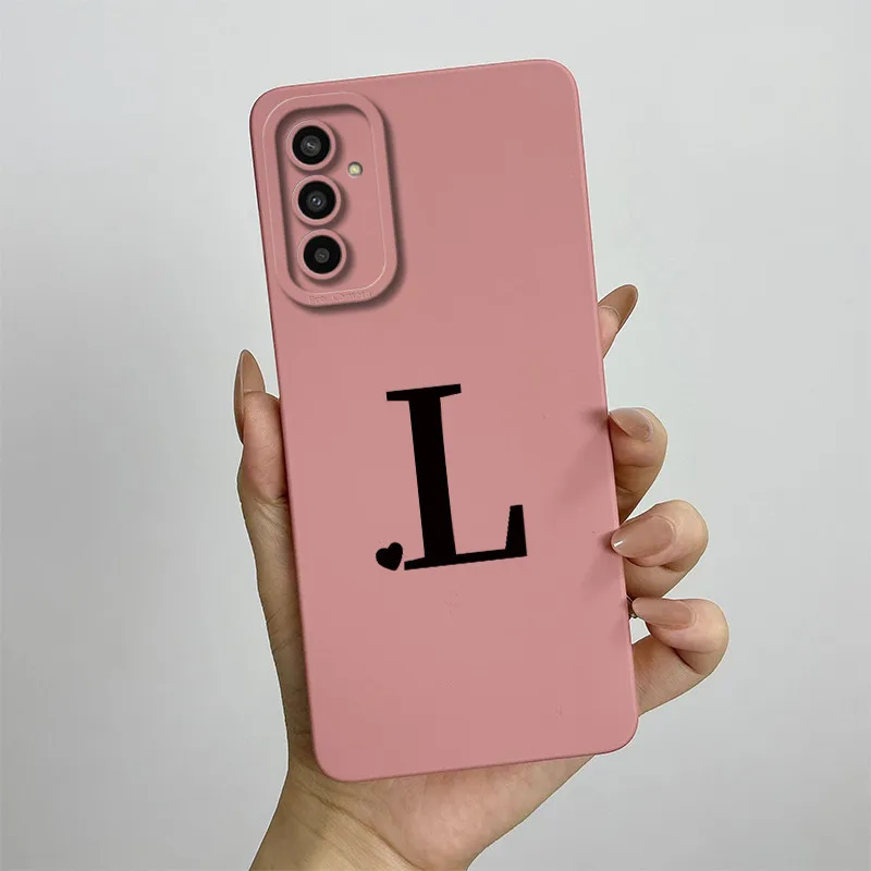 Cute Initial Letters Full Protection Shockproof Soft Silicone Phone Case