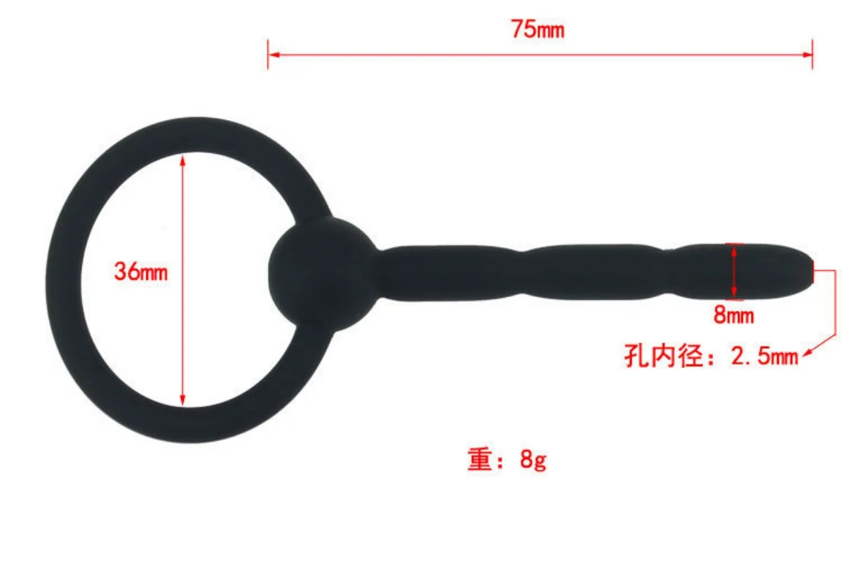 Silicone horse eye urethral catheter dilator male stimulation adult penis plug inserted urethral catheter gay sex toys